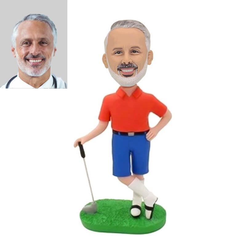 【HANDCRAFTED POPS] Custom Golfing Bobblehead For Father