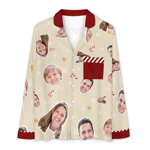 [For Family] [With Pockets] Custom Photo A Gift That Brings Joy And Warmth To Your Relationship - Family's Personalized Custom Pajamas with Pocket