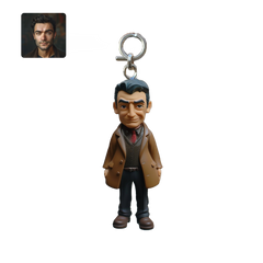 【HANDCRAFTED POPS] Customizabel single keychain Bobblehead handmade with your photo for presonalized gift, make Your Own Unique Characters.