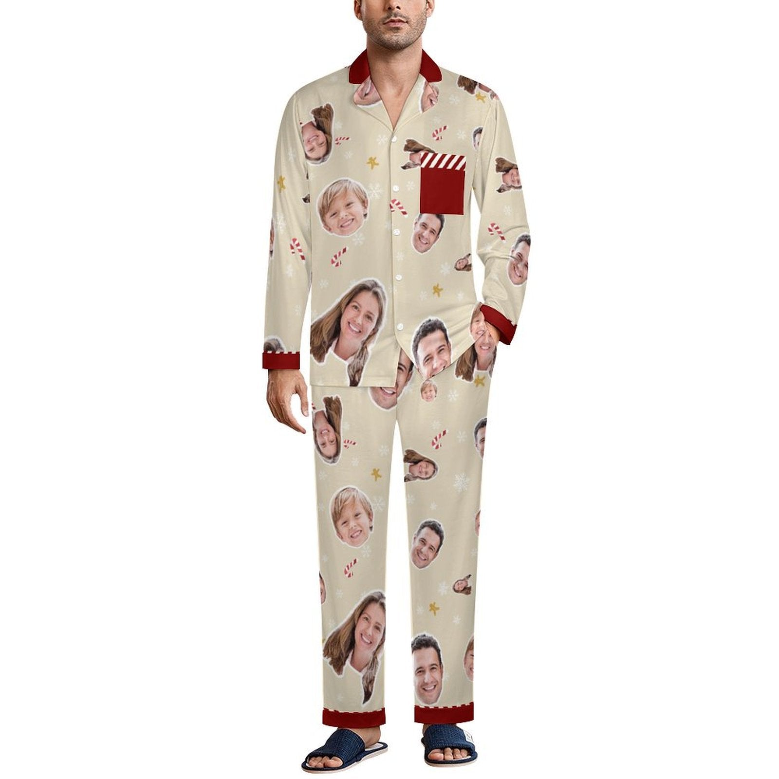 [For Family] [With Pockets] Custom Photo A Gift That Brings Joy And Warmth To Your Relationship - Family's Personalized Custom Pajamas with Pocket