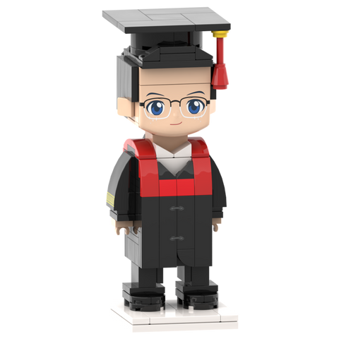 Graduation Gifts for Him Custom Head Brick Figures Personalized Graduation Dress Brick Figures Small Particle Block Toy