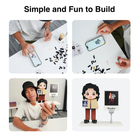 Custom brick figures, lego brickheadz - Full Body Photo Customizable Single Brick Figure - OOOMG