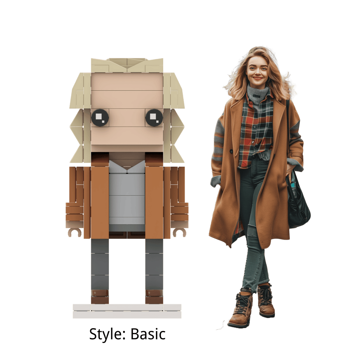 [SQUAREME] Full Body photo customizable DIY gift single Brick Figures