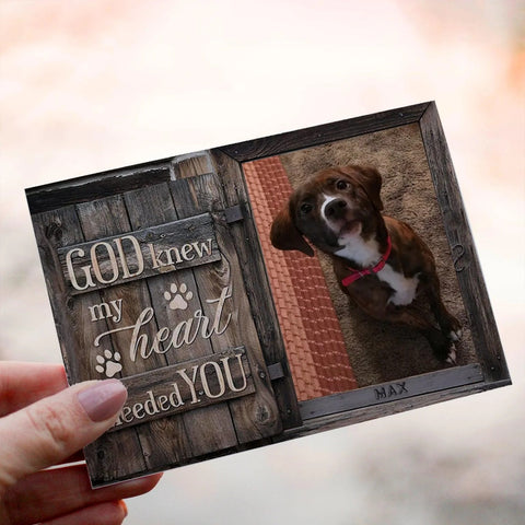 God Knew My Heart Needed You Pet Portrait