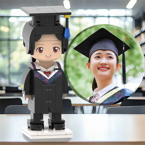 Graduation Gifts for Him Custom Head Brick Figures Personalized Medical Bachelor's Uniforms Brick Figures Small Particle Block Toy