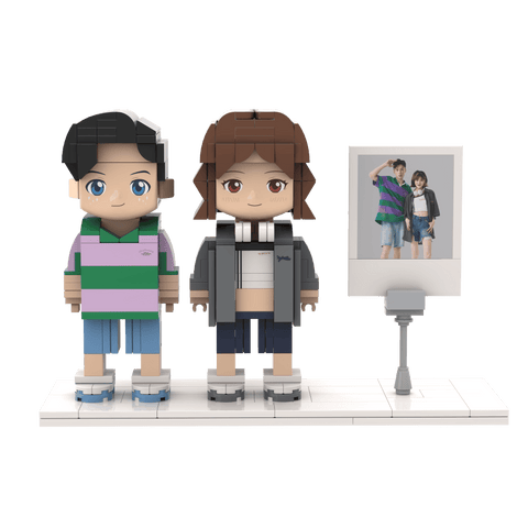 Custom brick figures, lego brickheadz - Photo customizable single Brick Figures with photo frame for girlfriends/boyfriends/family, Creative Birthday Presents, Create Your Own Unique Characters - OOOMG