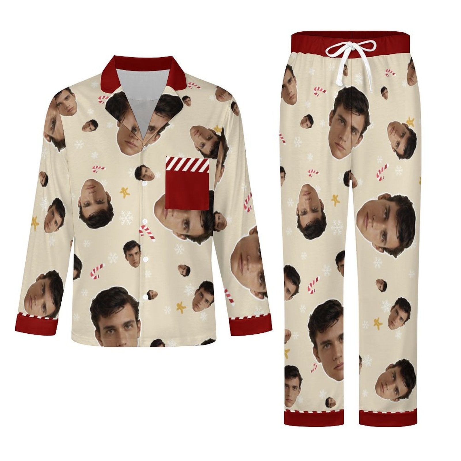 [With Pocket]Custom Photo A Gift That Brings Joy And Warmth To Your Relationship - Men's Personalized Custom Pajamas with Pocket