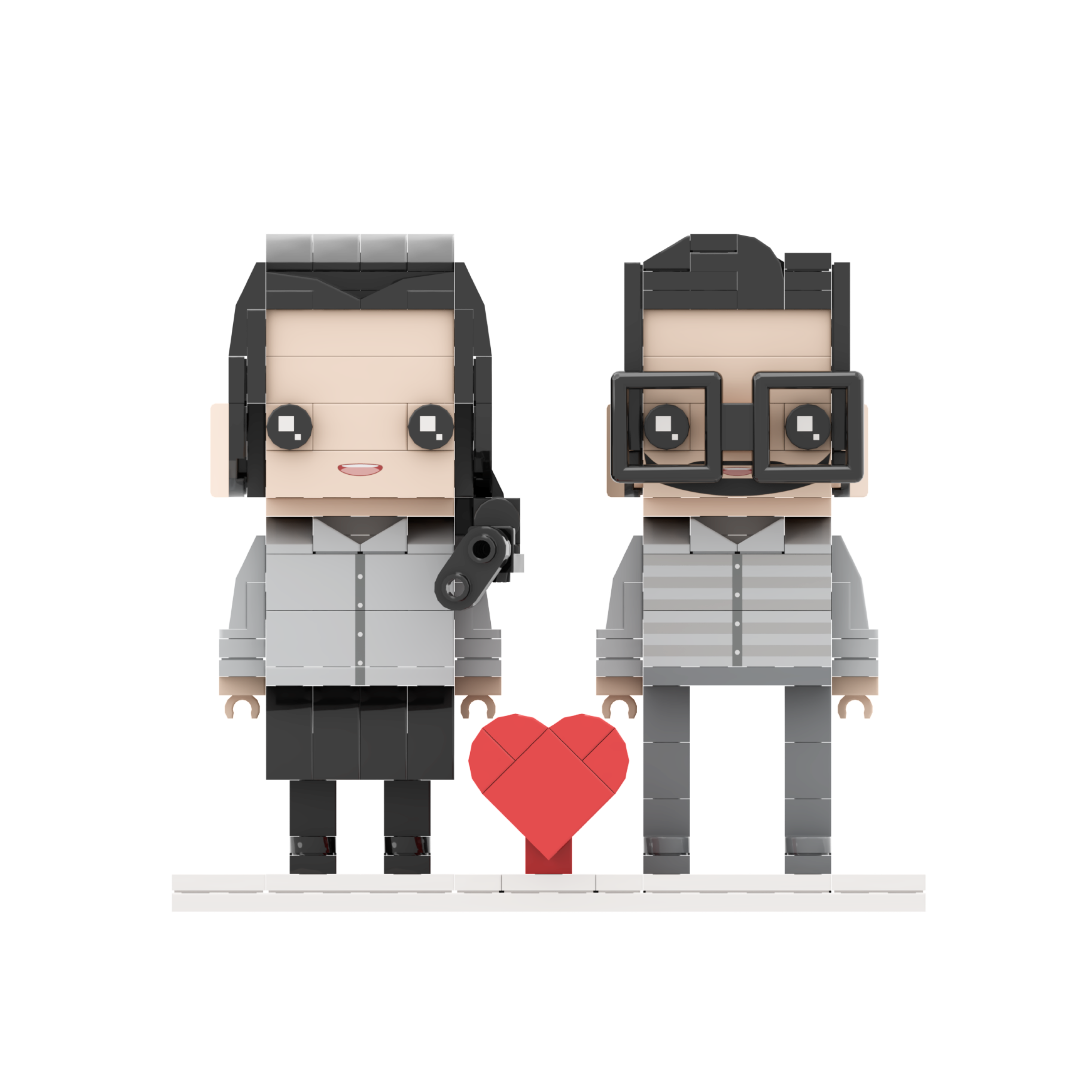 Full body photo customizable diy gift couple brick figures for couple s