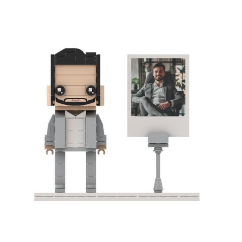 [SQUAREME] Full Body photo customizable DIY gift single Brick Figures with photo frame