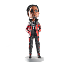 【HANDCRAFTED POPS] Customizable boyfriends/ girlfriends Bobblehead handmade with your photo for birthday Personalized gift or cake topper