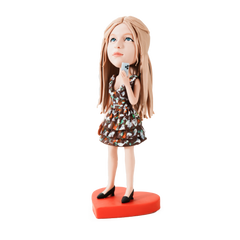 【HANDCRAFTED POPS] Customizable boyfriends/ girlfriends Bobblehead handmade with your photo for birthday Personalized gift or cake topper