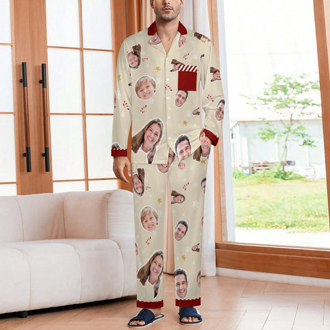 [For Family] [With Pockets] Custom Photo A Gift That Brings Joy And Warmth To Your Relationship - Family's Personalized Custom Pajamas with Pocket