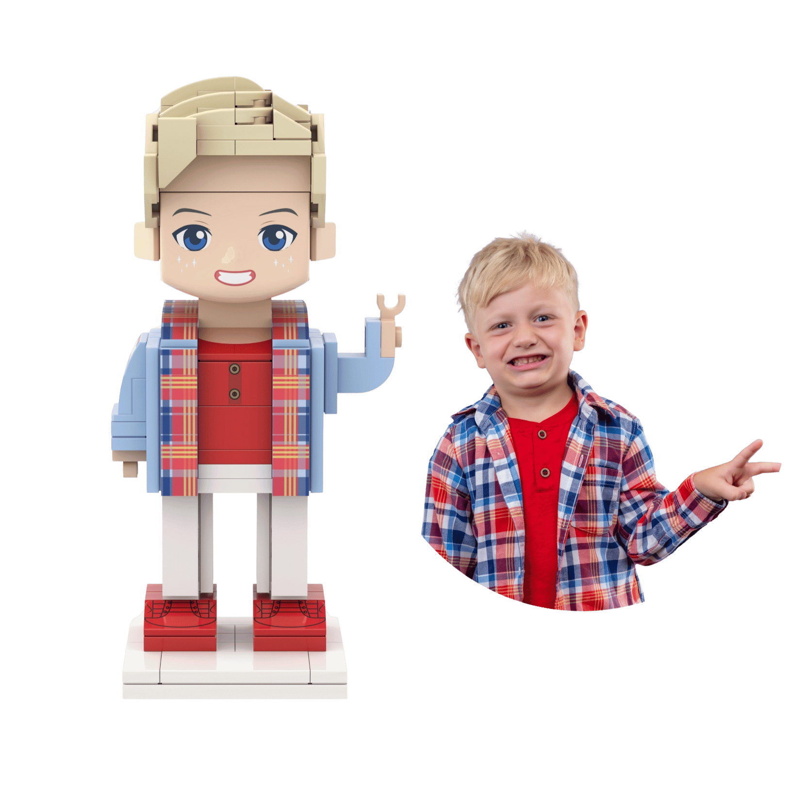 [ROUNDME] Photo Customizable Single Brick Figure For Boys