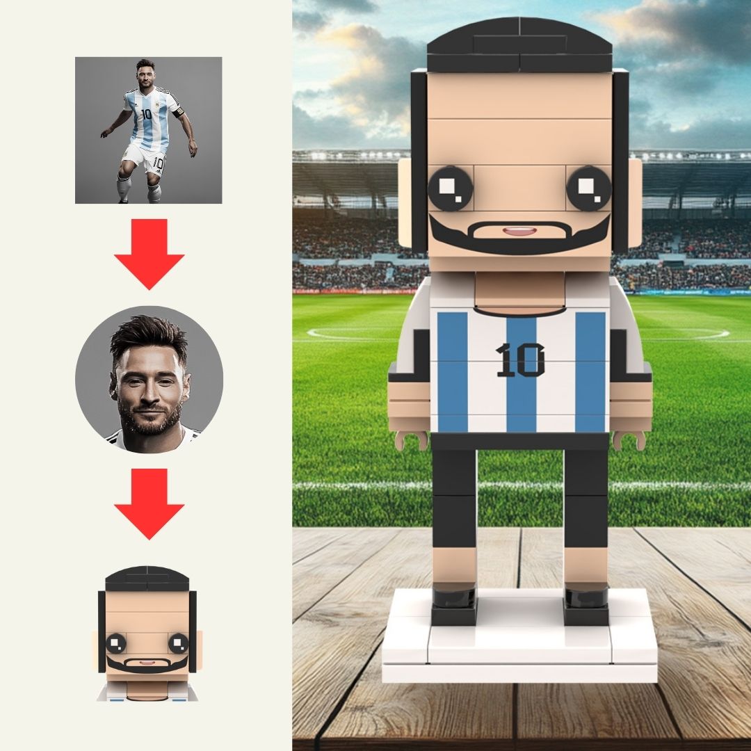 Head Custom Soccer Starz Personalize Football theme Brick Figures