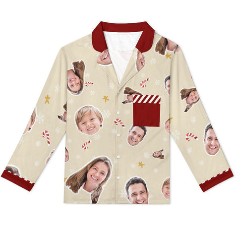 [For Family] [With Pockets] Custom Photo A Gift That Brings Joy And Warmth To Your Relationship - Family's Personalized Custom Pajamas with Pocket