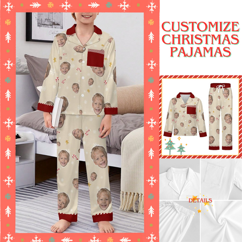 [With Pocket]Custom Photo A Gift That Brings Joy And Warmth To Your Relationship - Kids' Personalized Custom Pajamas with Pocket