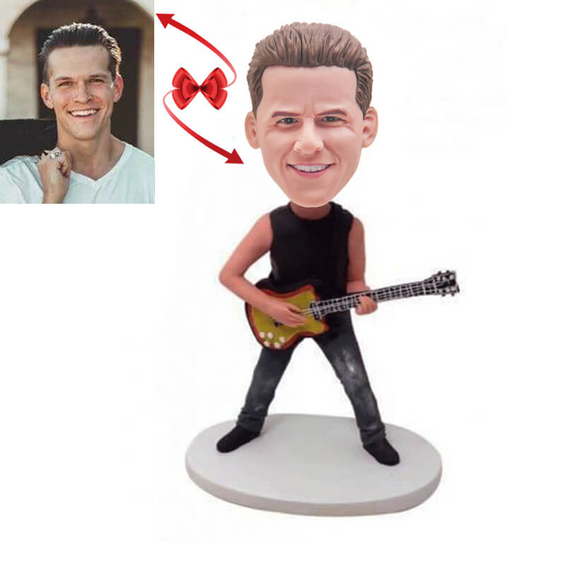 【HANDCRAFTED POPS] Guitar Player Custom Bobblehead