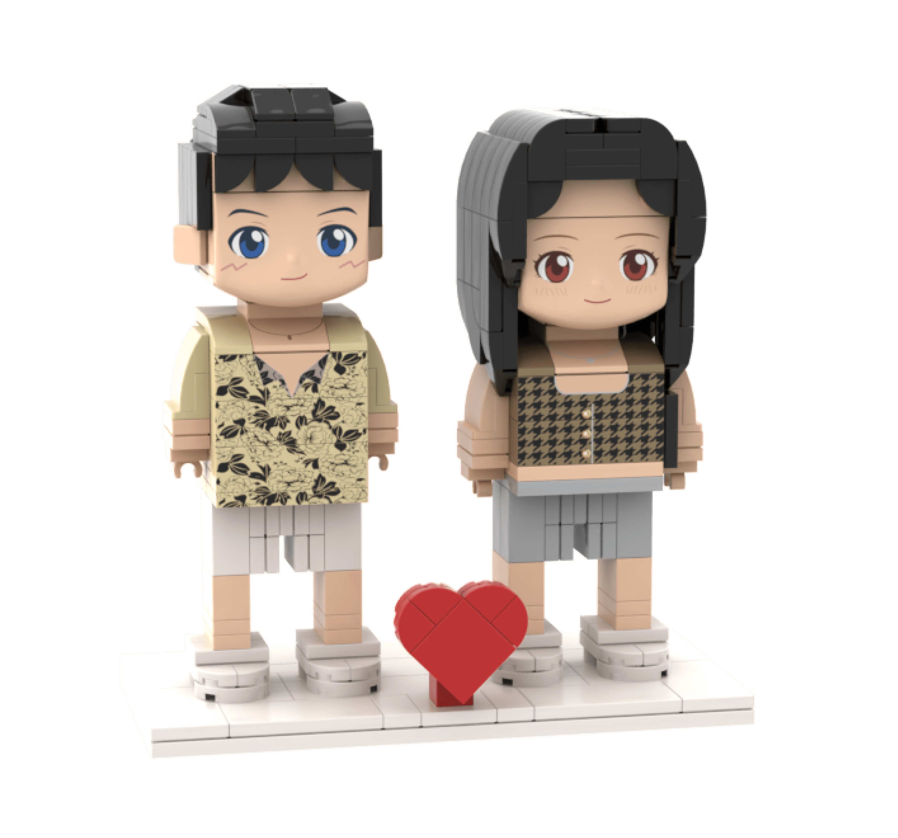 Custom brick figures, lego brickheadz - Photo customizable single Brick Figures with photo frame for girlfriends/boyfriends/family, Creative Birthday Presents, Create Your Own Unique Characters - OOOMG