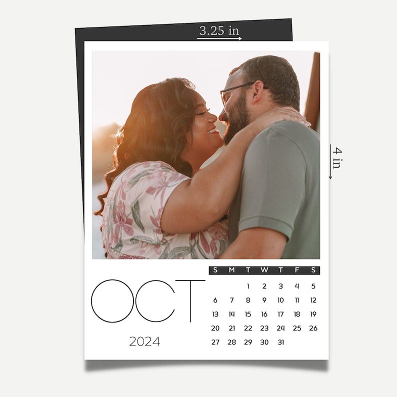 Calendar Magnets Custom Photo Magnetic Calendar Christmas Photo Gift Personalized Fridge Magnet Calendar 2025 Unique Magnet Set - OOOMG