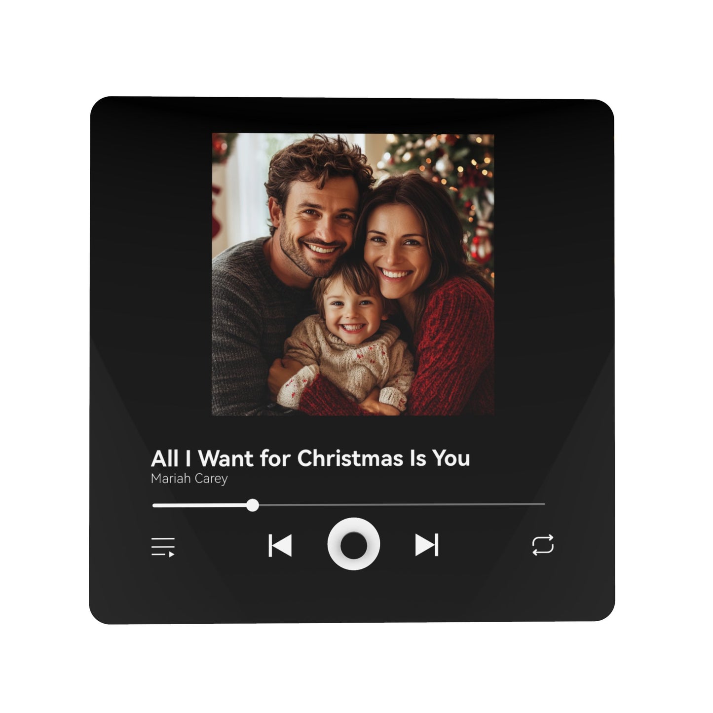 Christmas Upper - Center Photo Music Fridge Magnet - Personalized Album Cover Player Magnet - OOOMG