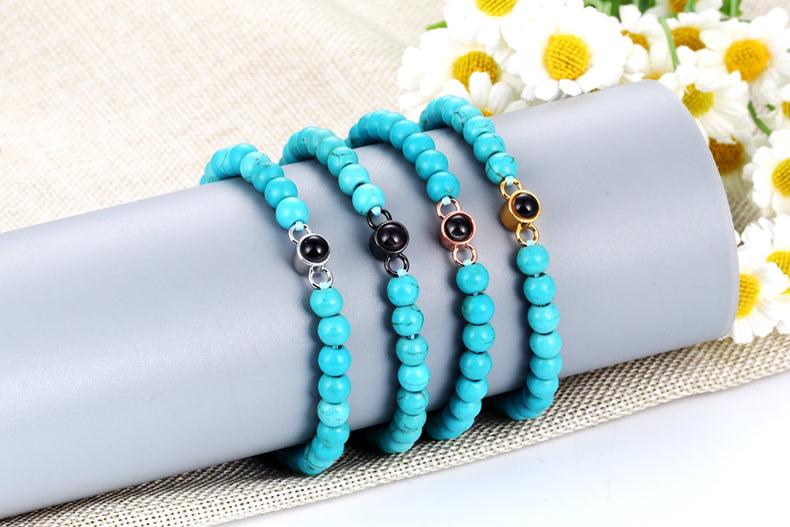 Coastal Beaded Photo Bracelet - OOOMG