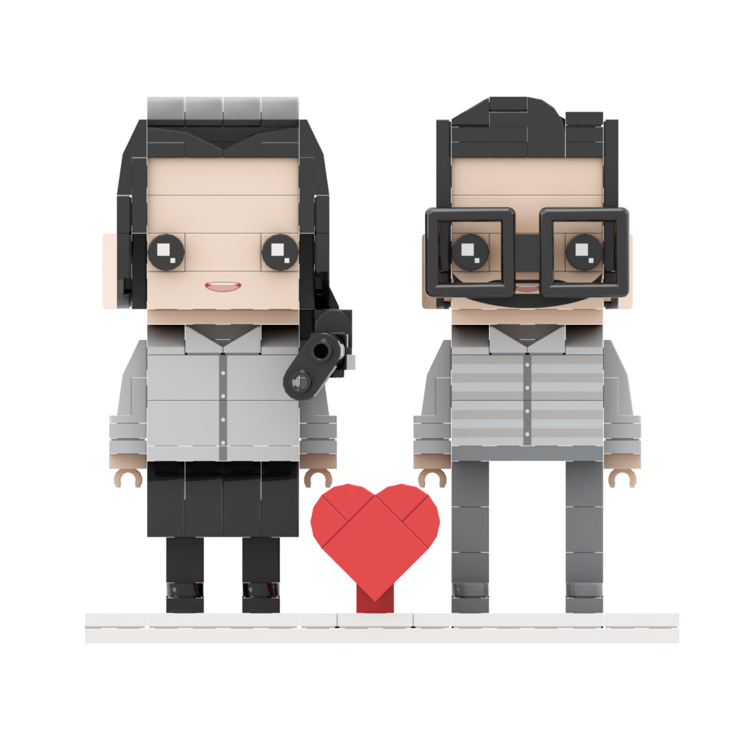 [SQUAREME] Full Body photo customizable DIY Gift Couple Brick Figures for couple's anniversary