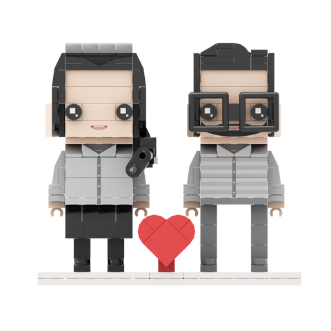 [SQUAREME] Full Body photo customizable DIY Gift Couple Brick Figures for couple's anniversary