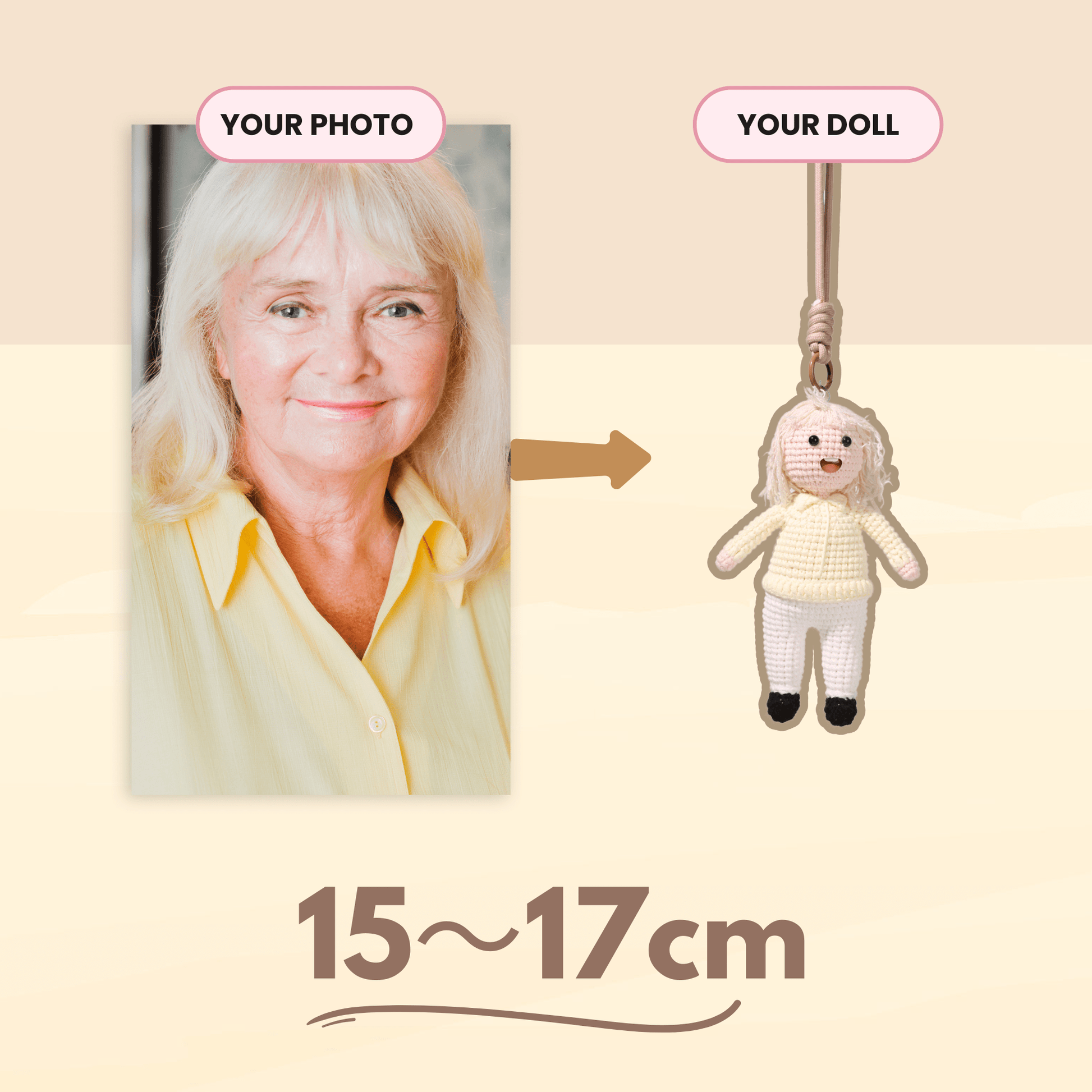 Custom Crochet Dolls with Item Finder for Human Portrait - OOOMG × Mili Tag - OOOMG