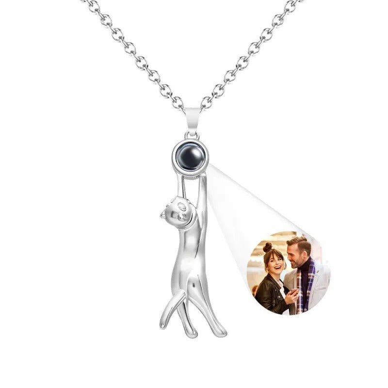 Custom Projection Necklace CuAte Cat Gift for Her - OOOMG