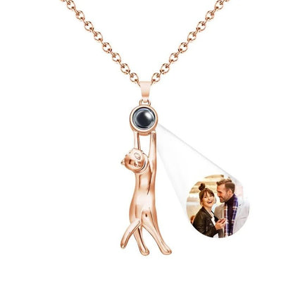 Custom Projection Necklace CuAte Cat Gift for Her - OOOMG