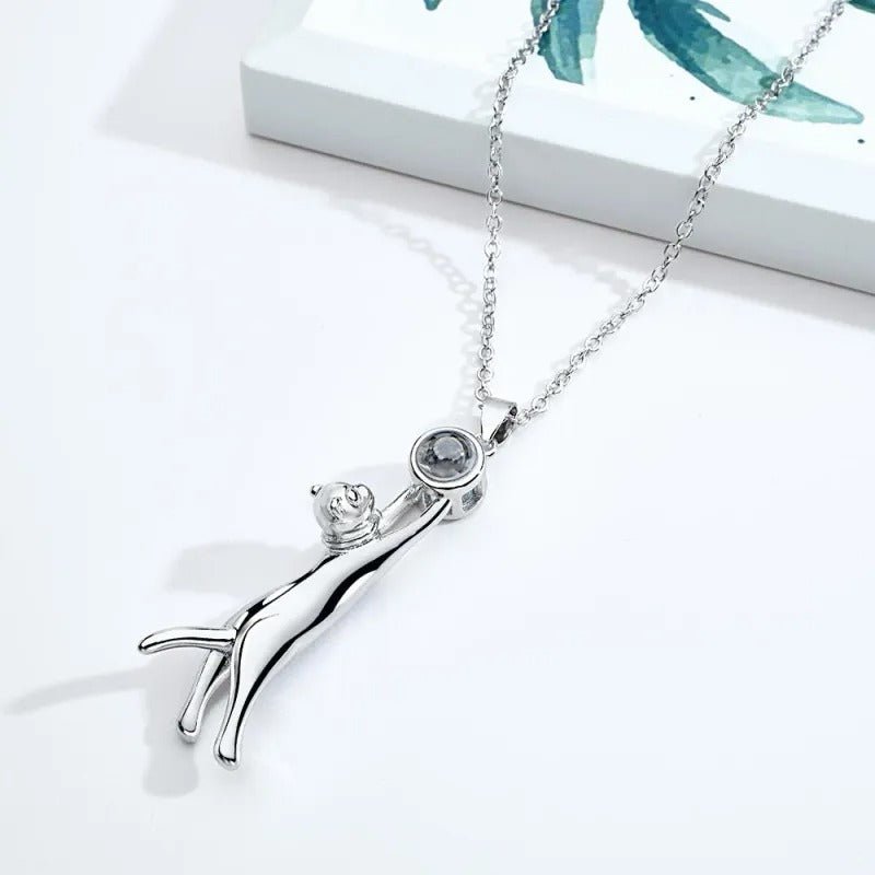 Custom Projection Necklace CuAte Cat Gift for Her - OOOMG