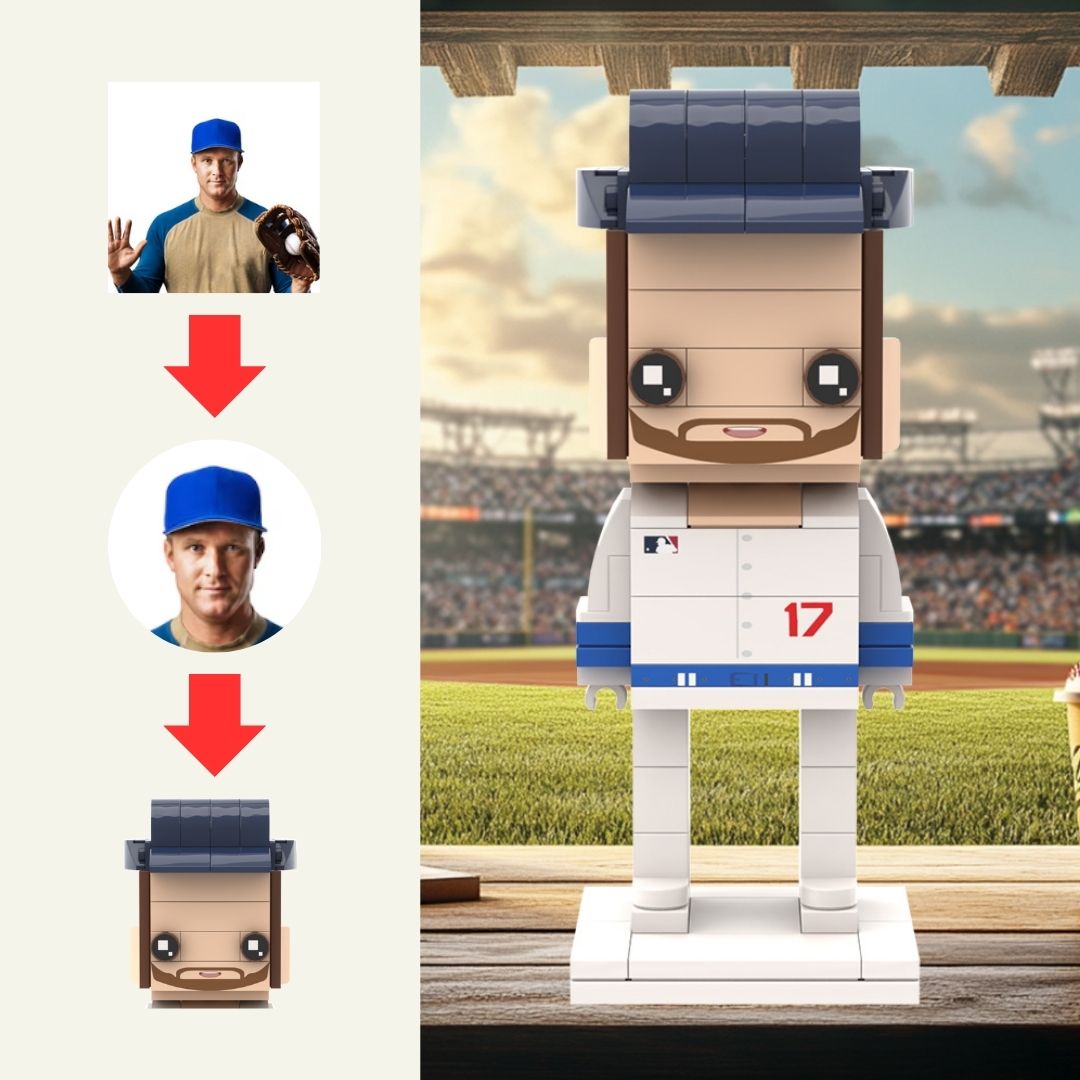 Full - body Custom Bat Swing Stars Baseball Brick Figurines - OOOMG