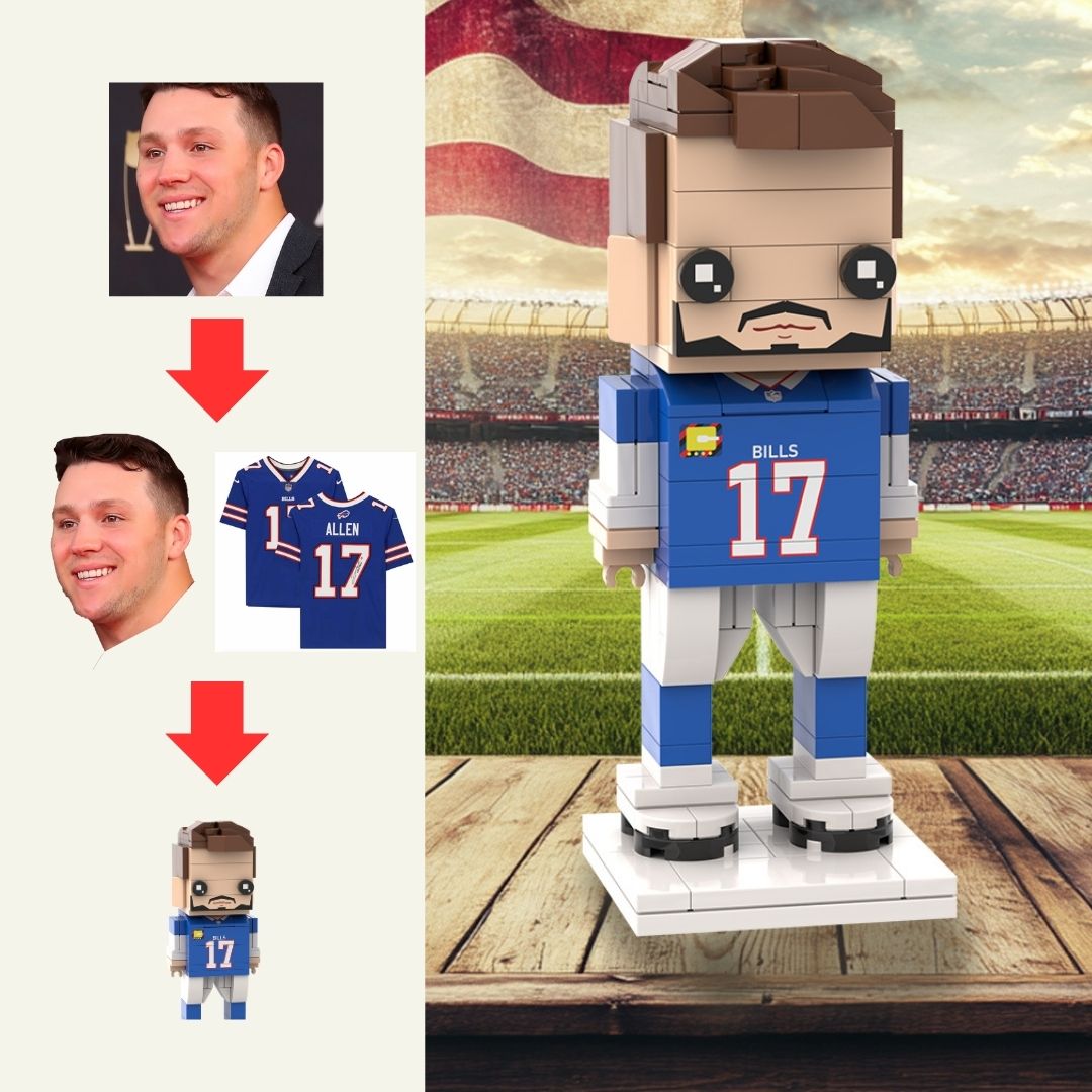 Full - body Personalized Football Brick Stars: Player Edition Models - OOOMG