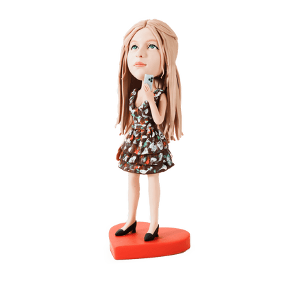 【HANDCRAFTED POPS] Customizable boyfriends/ girlfriends Bobblehead handmade with your photo for birthday Personalized gift or cake topper - OOOMG