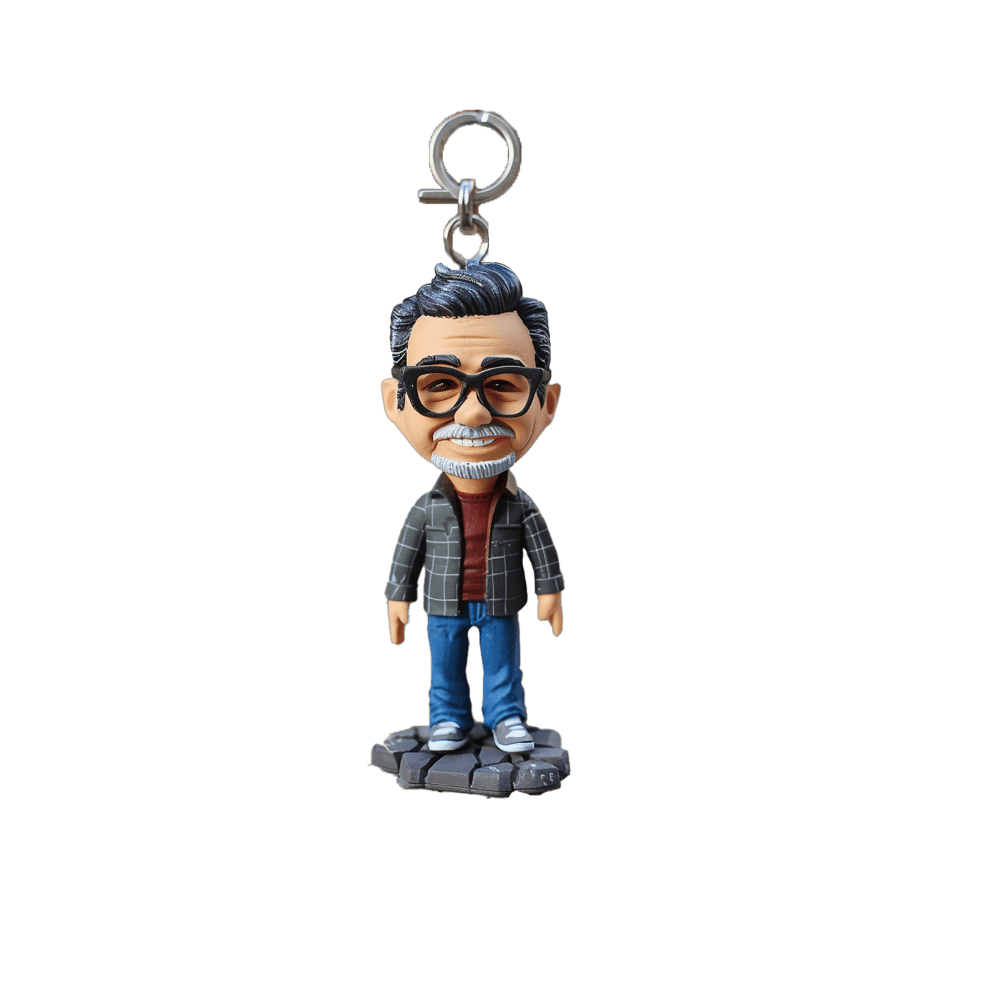 【HANDCRAFTED POPS] Customizable single keychain Bobblehead handmade with your photo for personalized gift, make Your Own Unique Characters - OOOMG