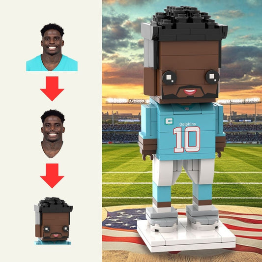 Head - Customized Football Brick Stars: Design Your Own Player Edition Figure - OOOMG