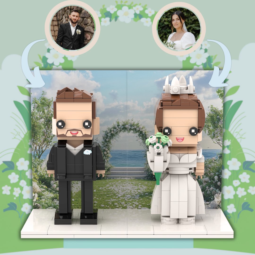 Head Personalized Couple Figurines with Frame - Ideal Gift for Celebrating Love and Wedding Milestones - OOOMG