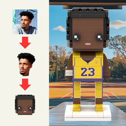 Hoop Heroes Head Custom Personalize Basketball Brick Figure - OOOMG