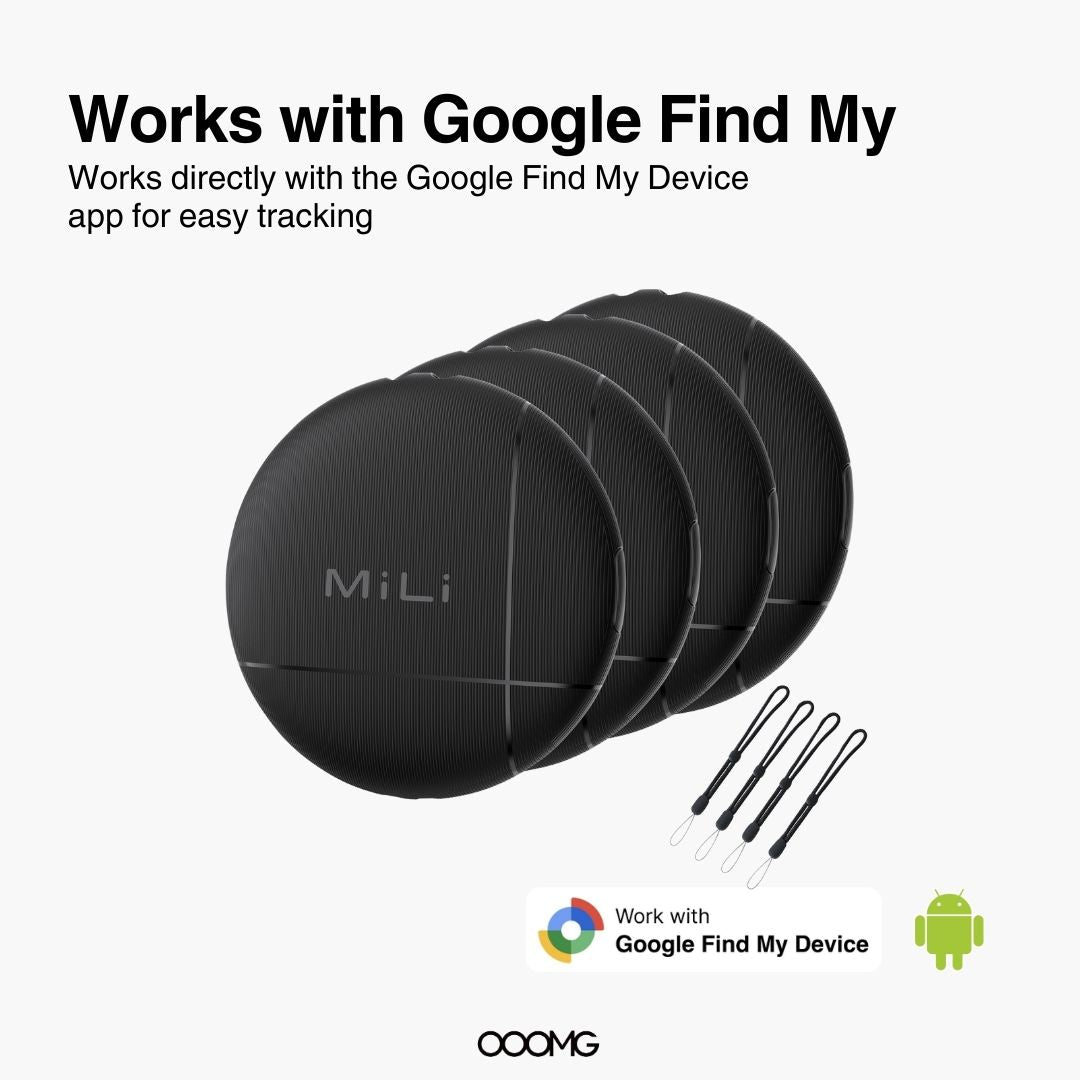 Item Finder with Personalized Holder – Compatible with Apple iPhone Find My & Google Find My Device For Android Phones - OOOMG