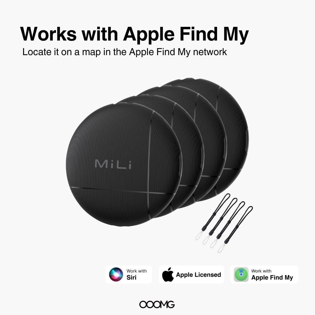 Item Finder with Personalized Holder – Compatible with Apple iPhone Find My & Google Find My Device For Android Phones - OOOMG