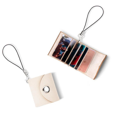 Personalised Mini Leather Memory Photo Album Keychain - OOOMG