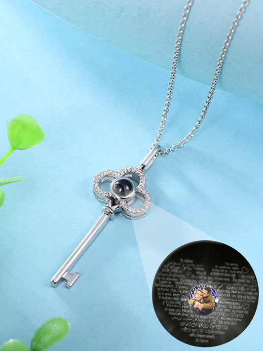 Personalized Photo Projection Key Necklace - OOOMG