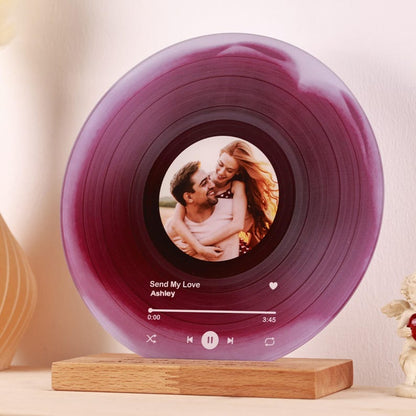 Personalized Vinyl Record with Photo - Acrylic Song Plaque - Anniversary Gift for Friends - Birthday Gift for Her Him - Christmas Gifts - OOOMG