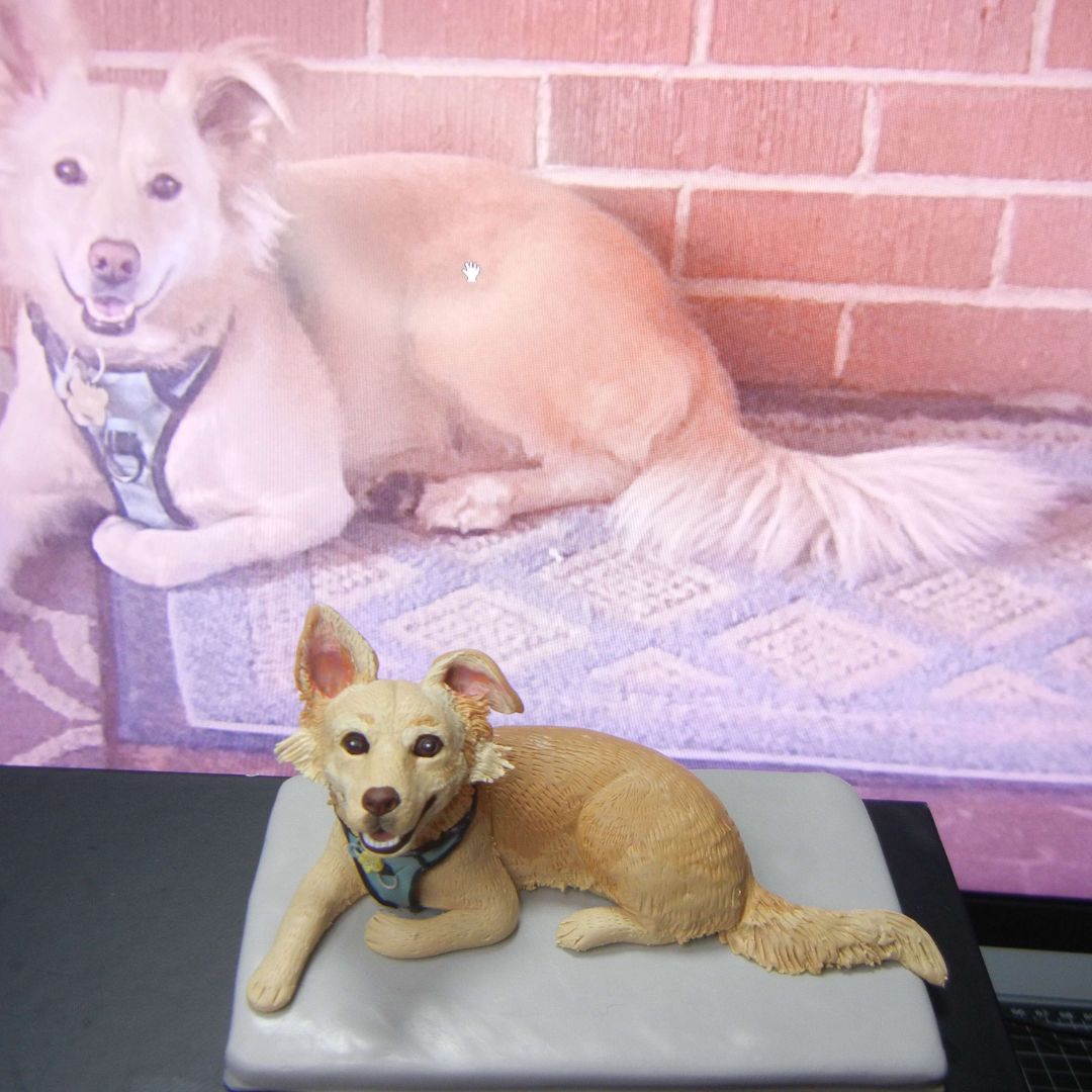 Photo Customized 100% Handmade Pet Polymer Clay Sculpture - OOOMG