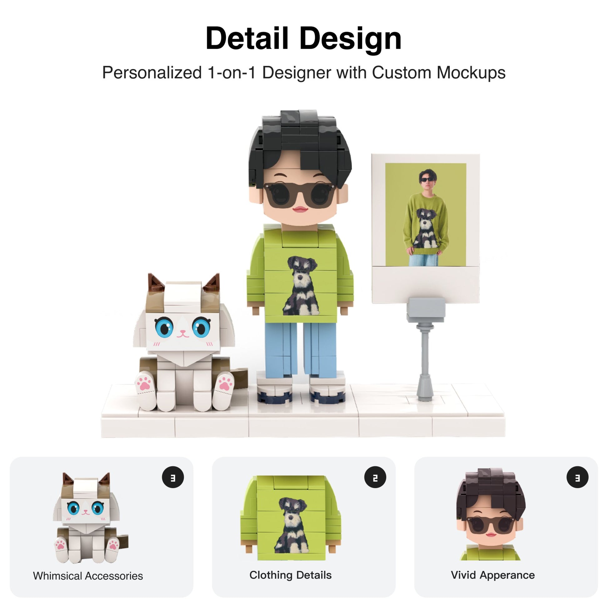 [ROUNDME] Custom Brick Figure with Photo, Creative and Personalized Gift for Your Partner - OOOMG