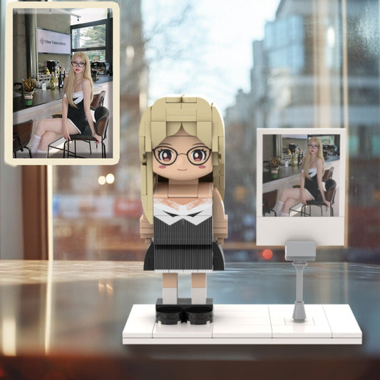 [ROUNDME] Custom Brick Figure with Photo, Creative and Personalized Gift for Your Partner - OOOMG