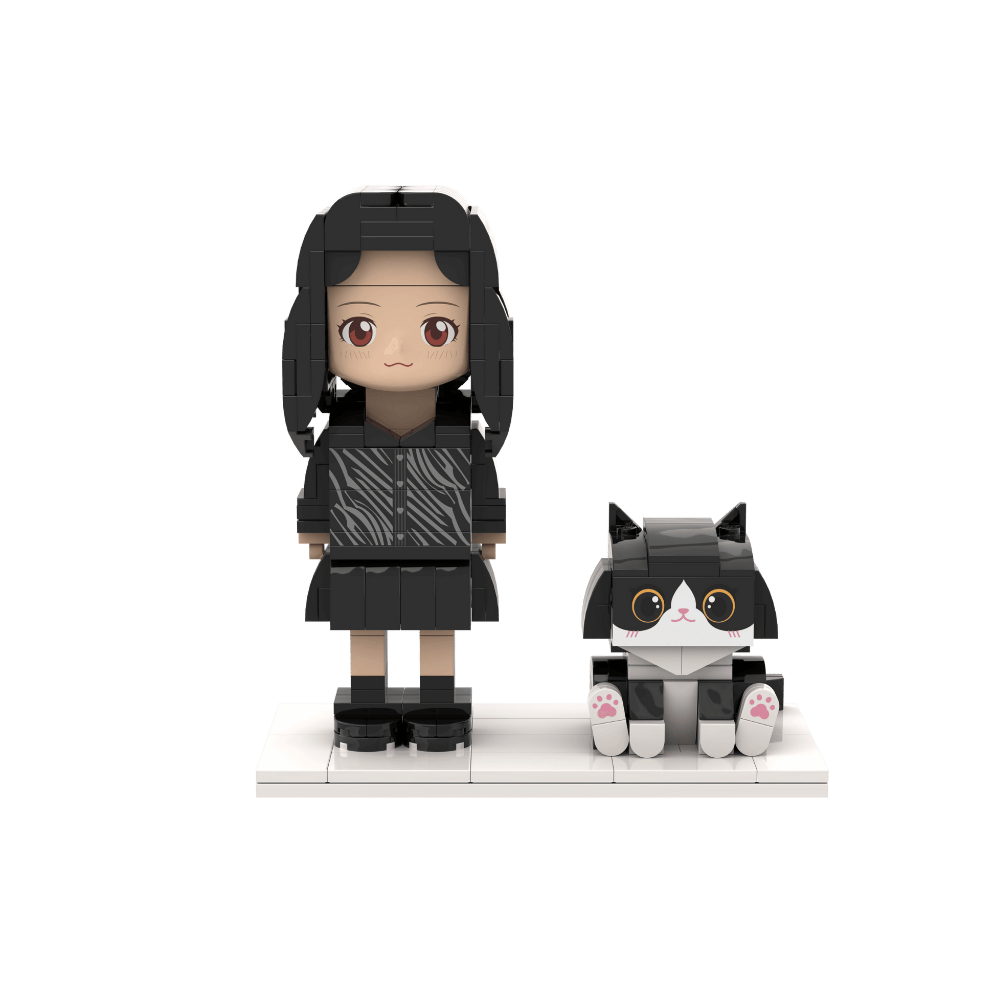 [ROUNDME] Full body Photo customizable Brick Figures and pet Creative Gifts - OOOMG