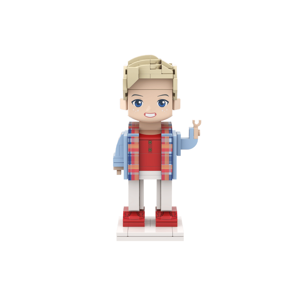 [ROUNDME] Photo Customizable Single Brick Figure For Boys - OOOMG