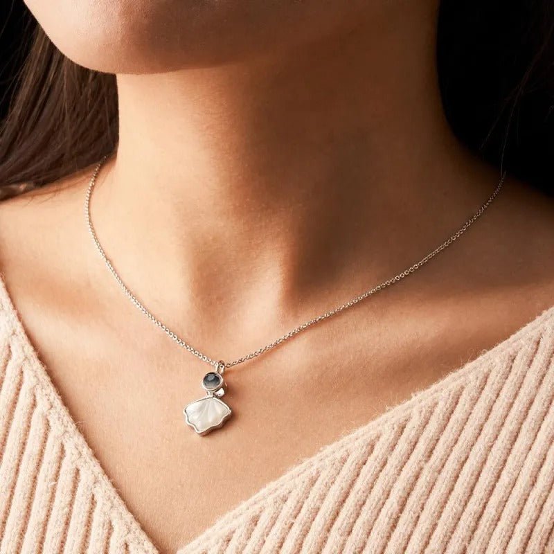 Seashell Projection Necklace Personalized Picture Inside Pendant Minimalist Pet Memorial Jewelry Trendy Best Friend Gift - OOOMG