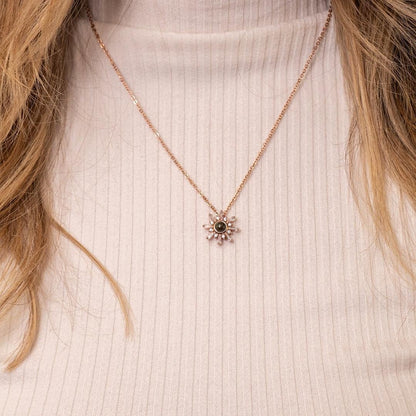 Snowflake Photo Necklace - OOOMG